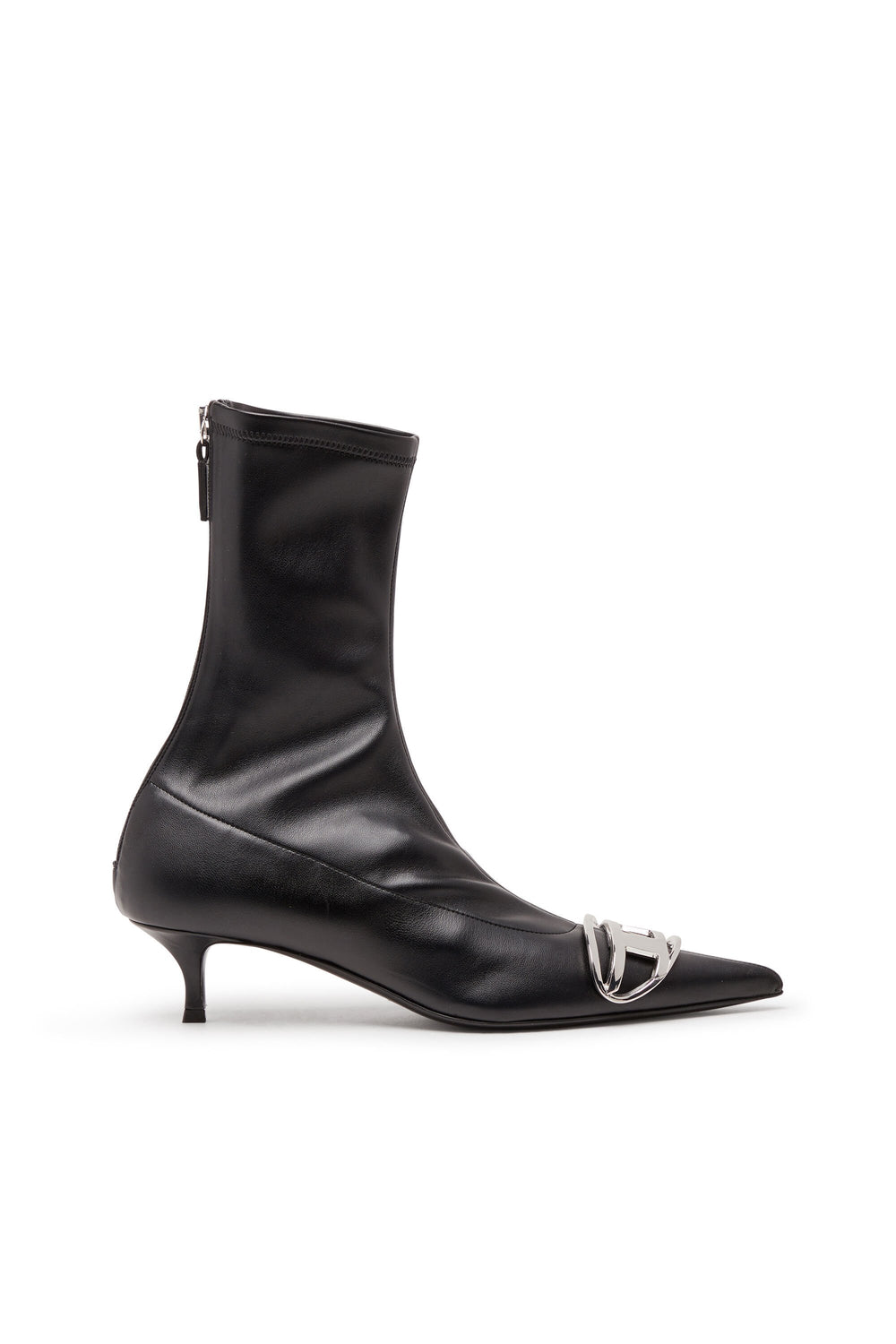 Women's D-Venus-Sock boot with Oval D plaque Black