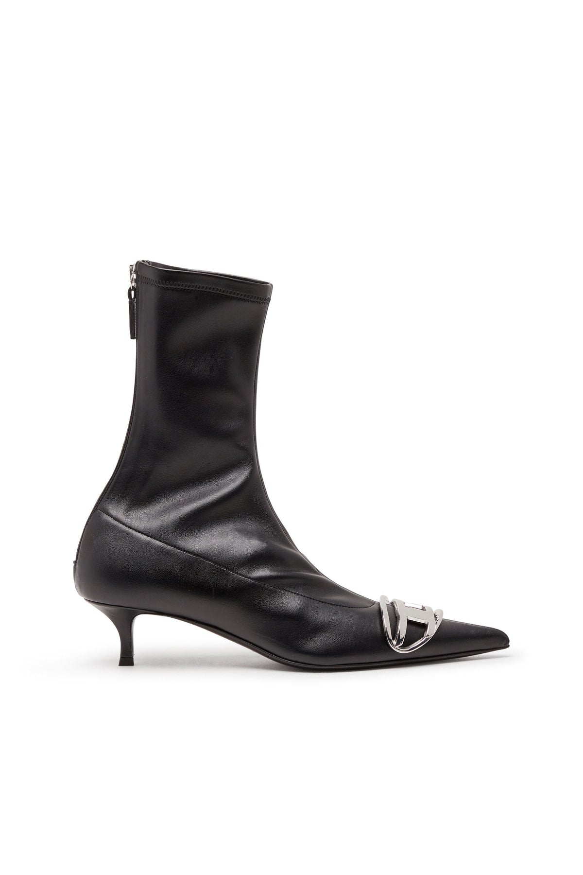 Women's D-Venus-Sock boot with Oval D plaque Black