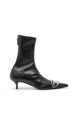 Women's D-Venus-Sock boot with Oval D plaque Black