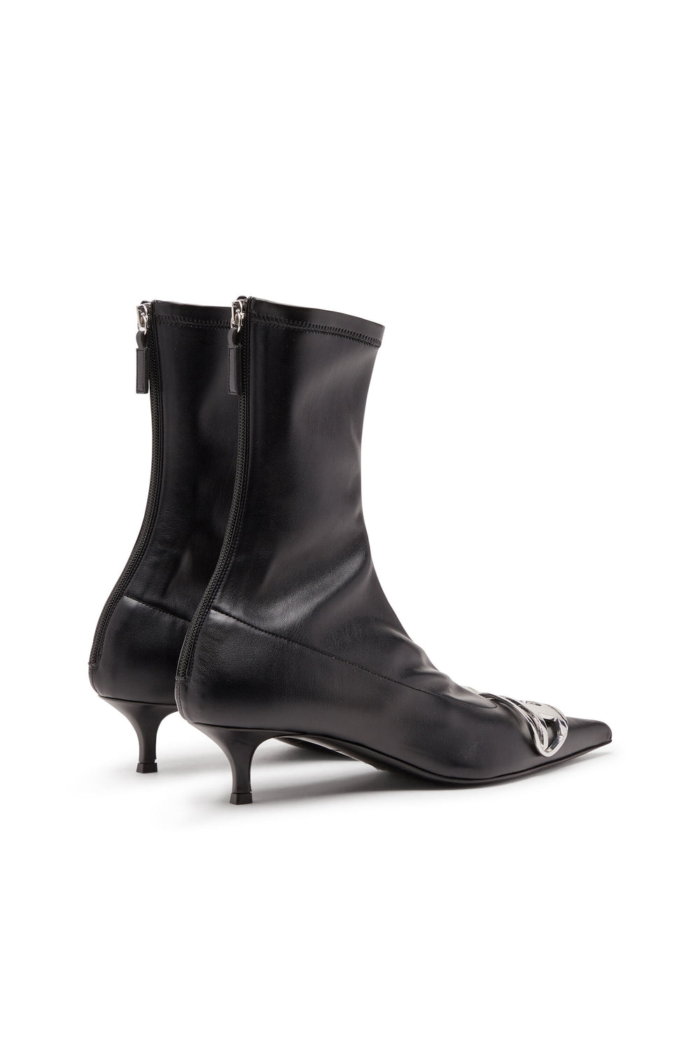 Women's D-Venus-Sock boot with Oval D plaque Black