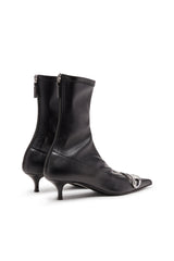 Women's D-Venus-Sock boot with Oval D plaque Black