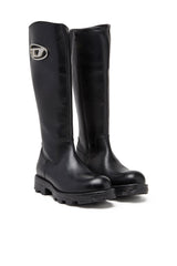 Women's D-Hammer-Leather knee-high boots Black