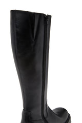 Women's D-Hammer-Leather knee-high boots Black