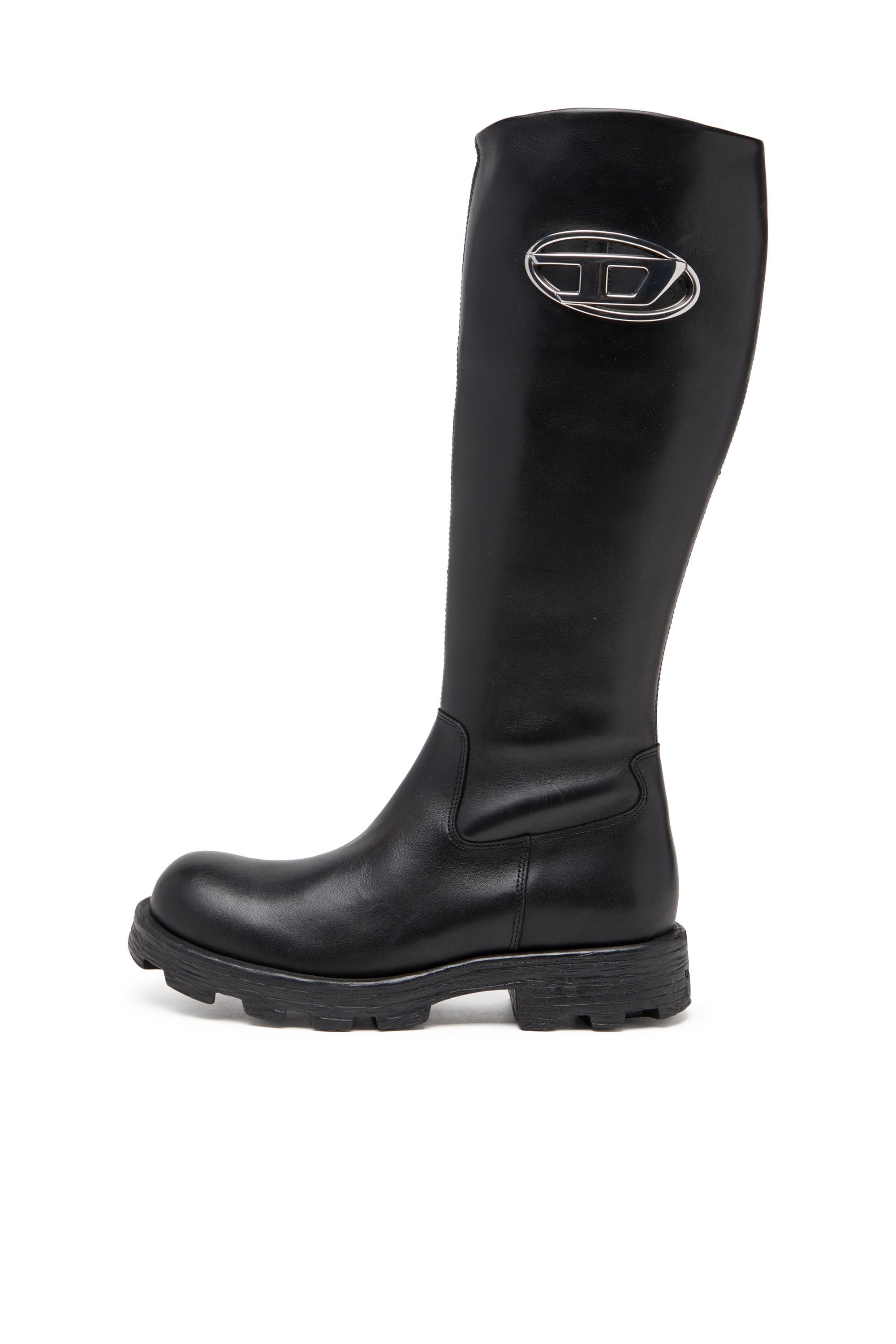 Women's D-Hammer-Leather knee-high boots Black