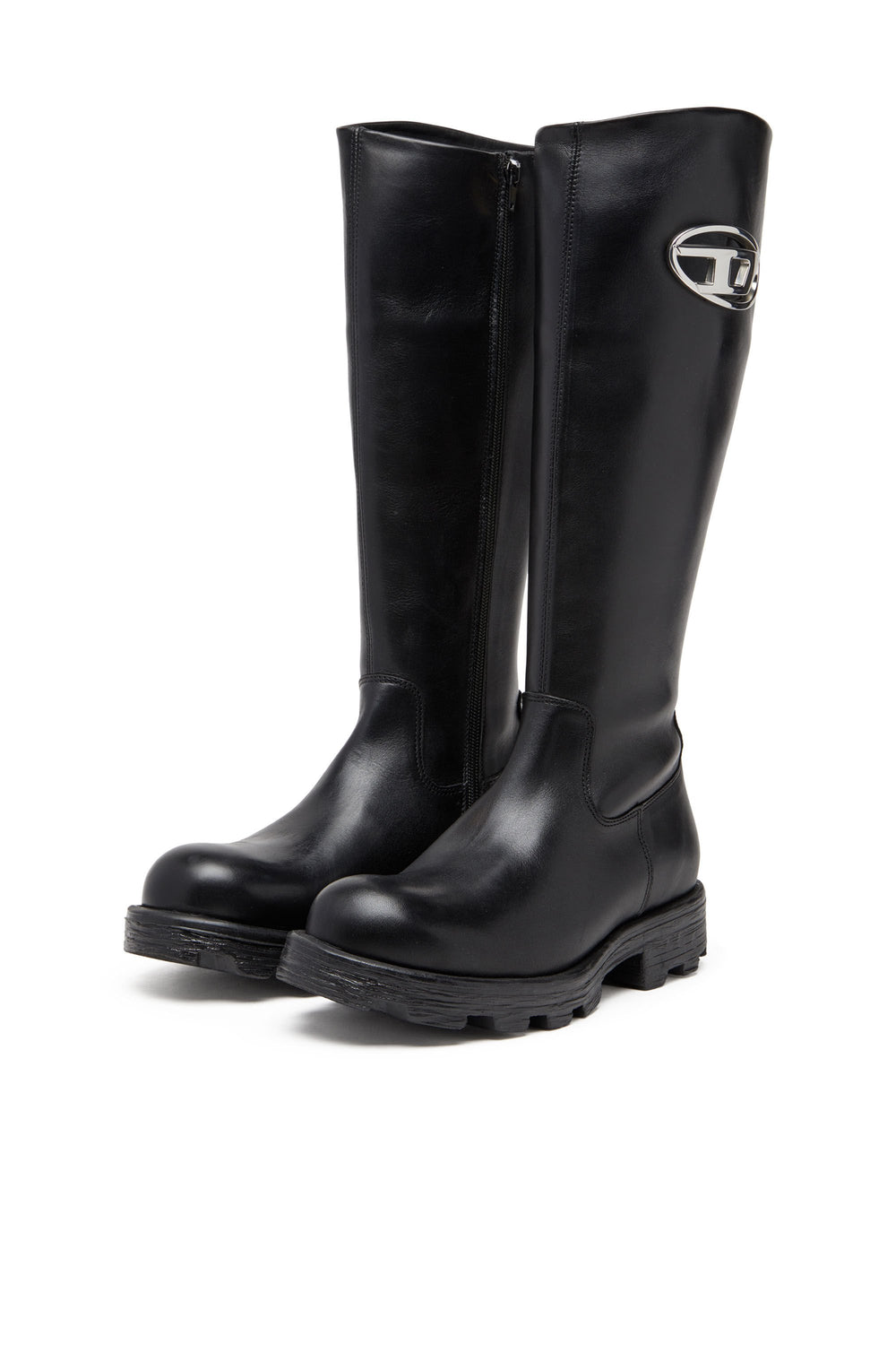 Women's D-Hammer-Leather knee-high boots Black