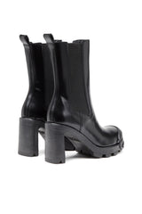 Women's D-Hammer-High-heel boots with Oval D plaque Black