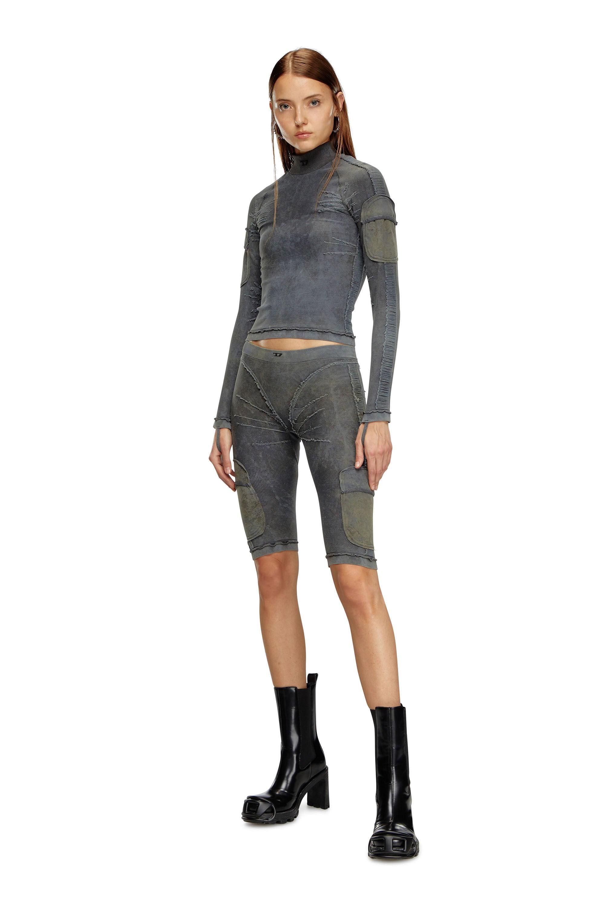 Women's D-Hammer-High-heel boots with Oval D plaque Black