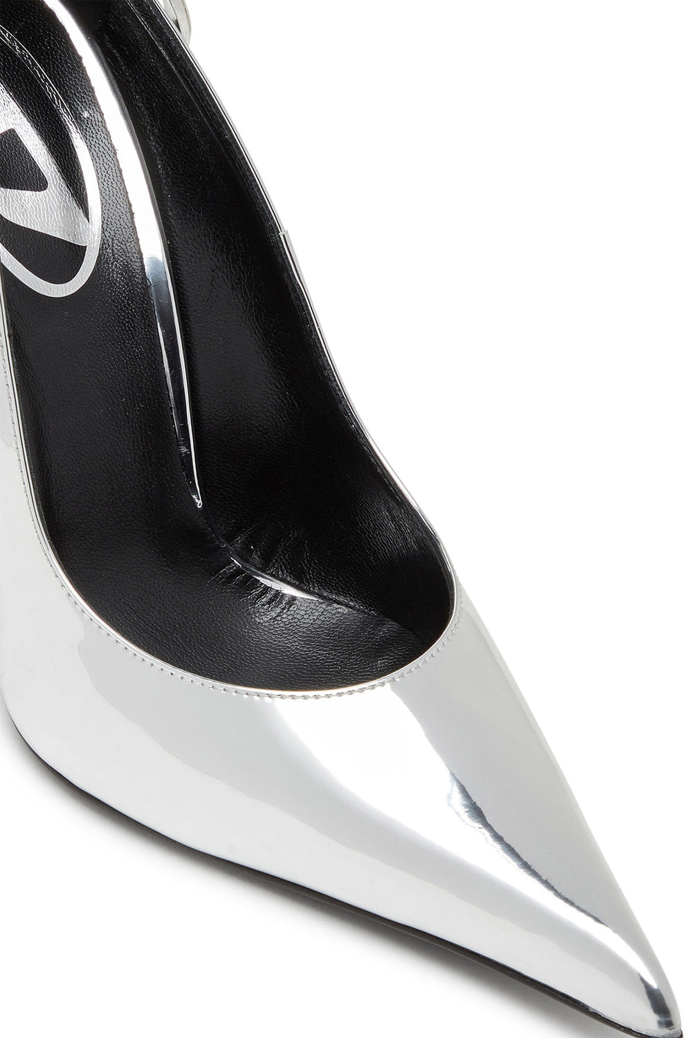 Women's D-Ten&Half-Metallic pumps with curved heel Silver