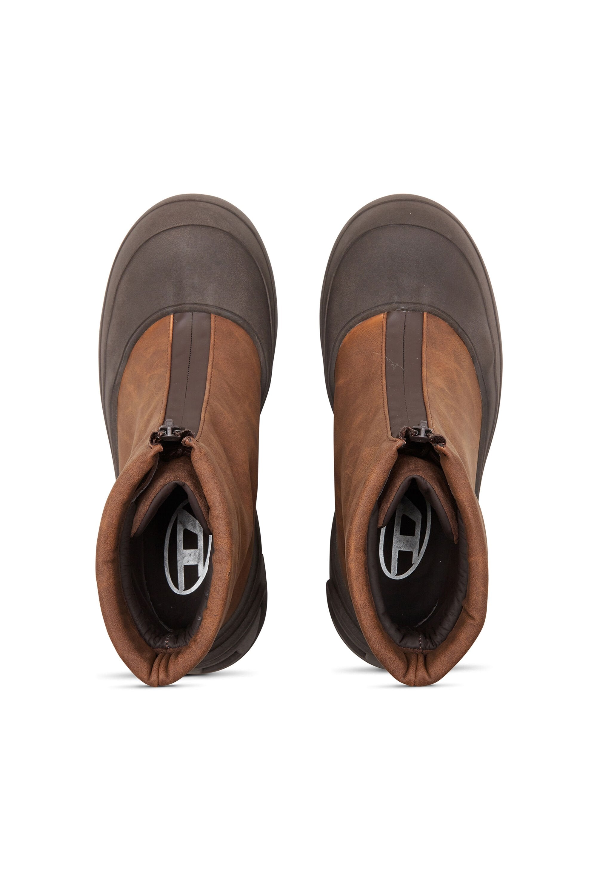 Men's D-Donald-Rubber-trimmed ankle boots Brown