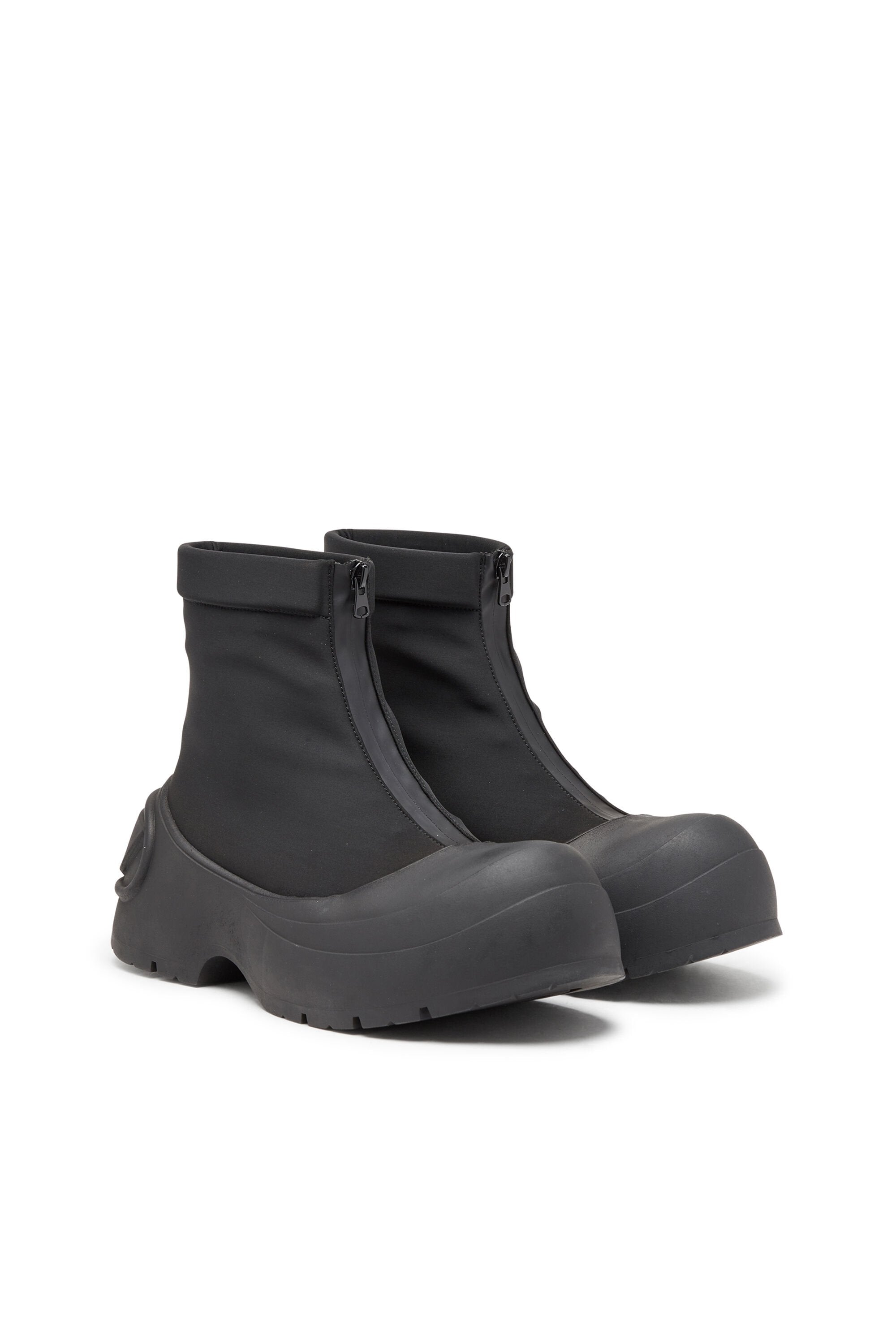 Men's D-Donald-Rubber-trimmed ankle boots Black