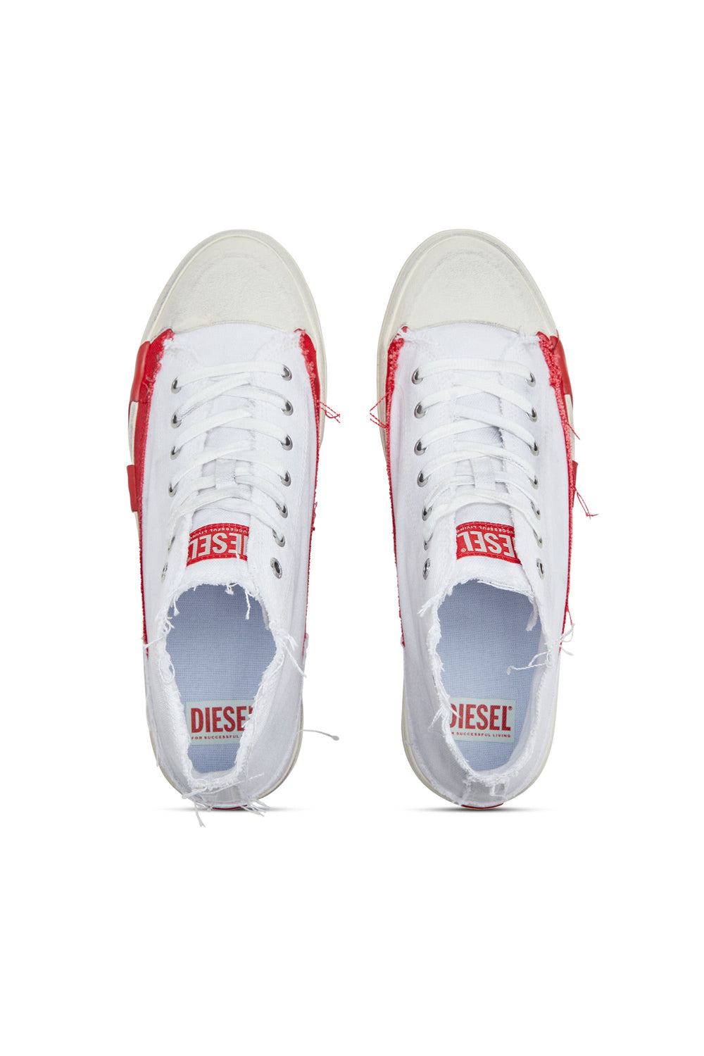 Men's S-D-Verse-Dirty-effect high-top canvas sneakers Multicolor