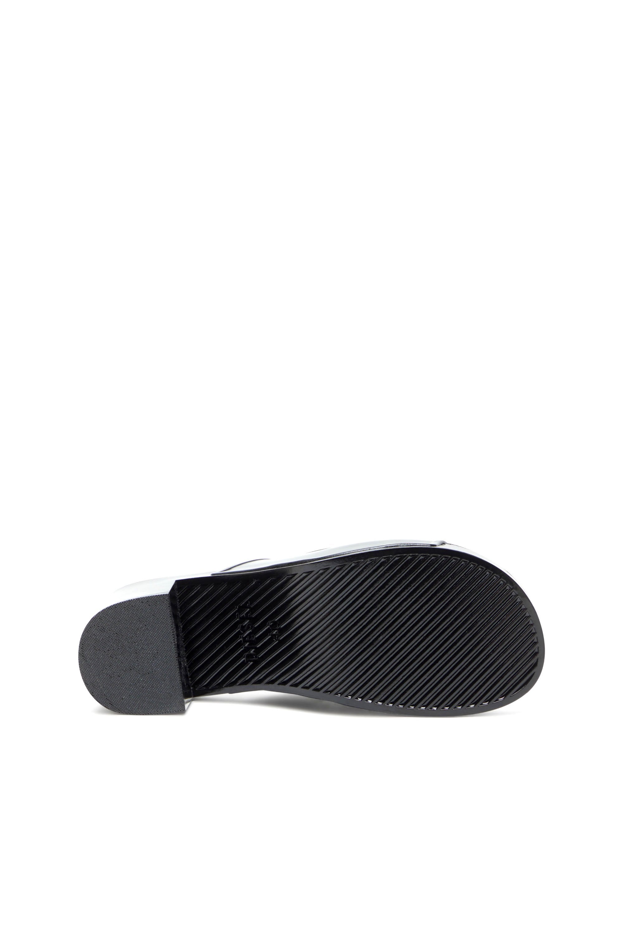 Women's Sa-Bonnie-Heeled rubber slides with cut-out logo White