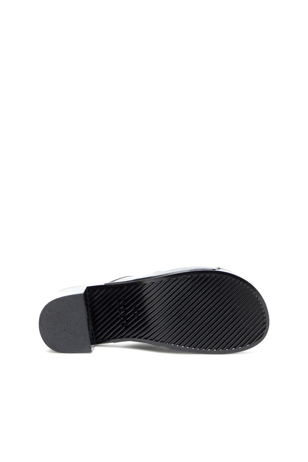 Women's Sa-Bonnie-Heeled rubber slides with cut-out logo Black
