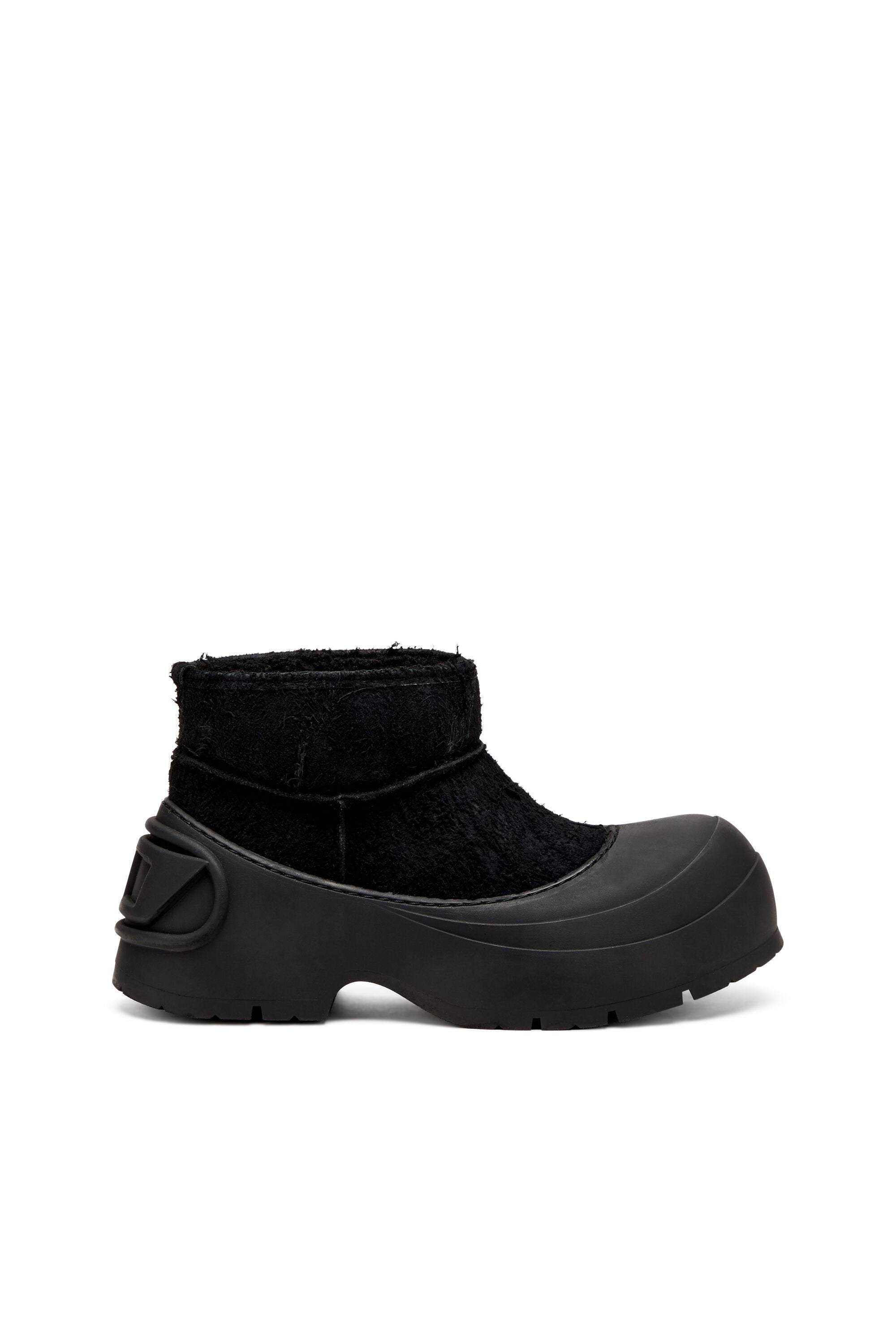 Men's D-Donald-Chunky ankle boot with lug sole Black