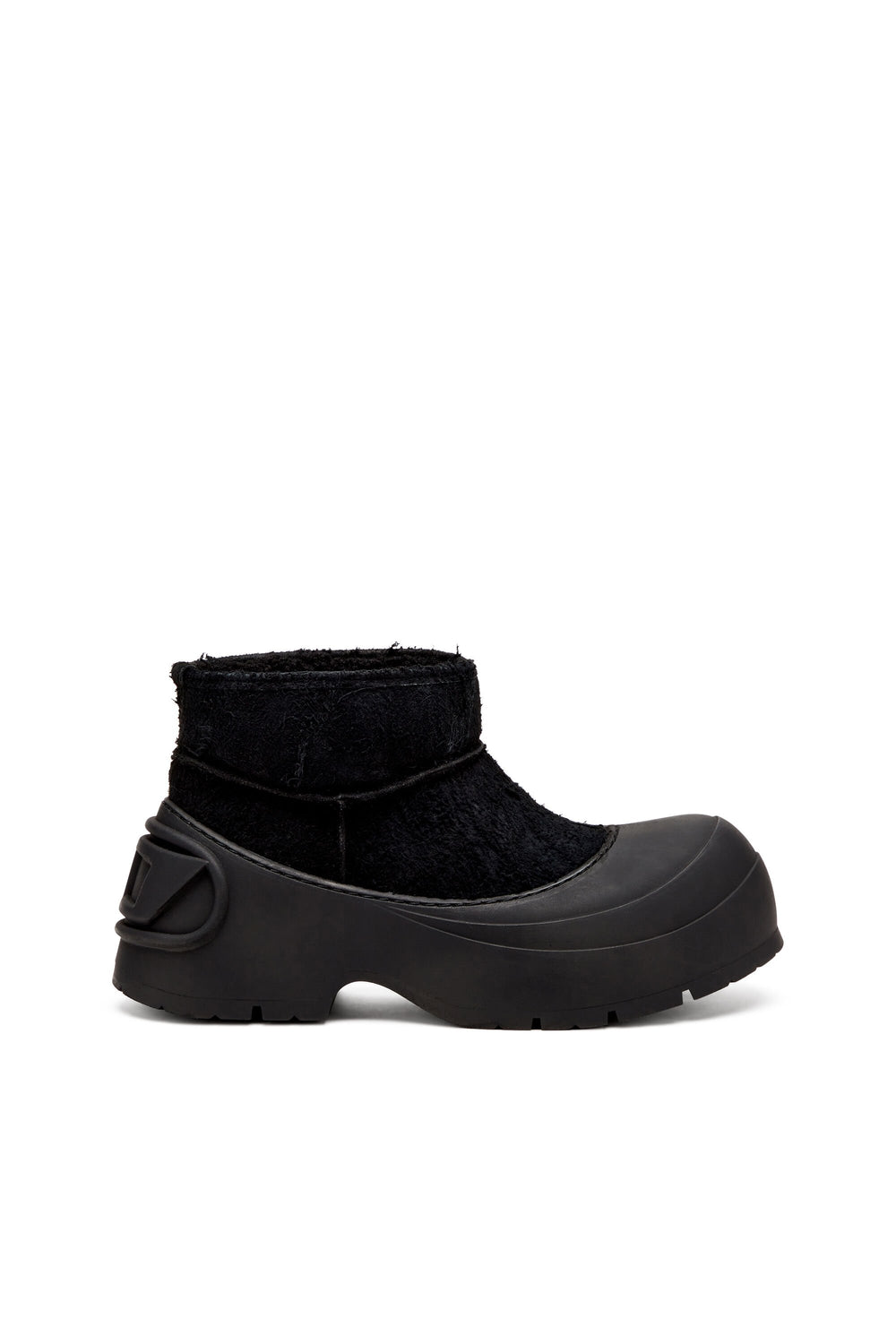 Men's D-Donald-Chunky ankle boot with lug sole Black