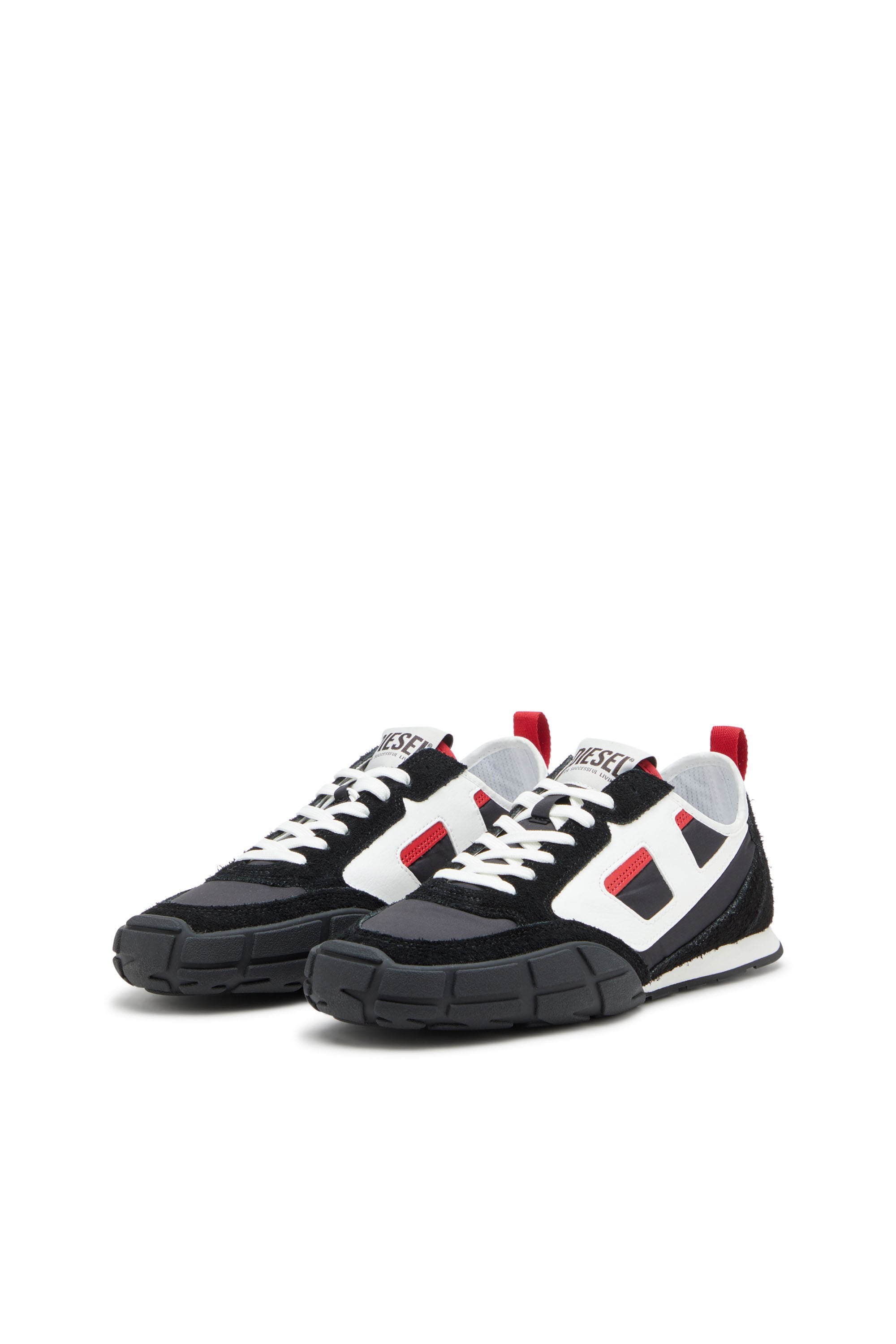 Men's S-Pagodha-Sneakers in leather suede and ripstop Multicolor