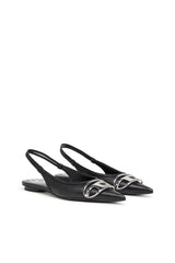 Women's D-Venus-Slingback flats in nappa leather Black