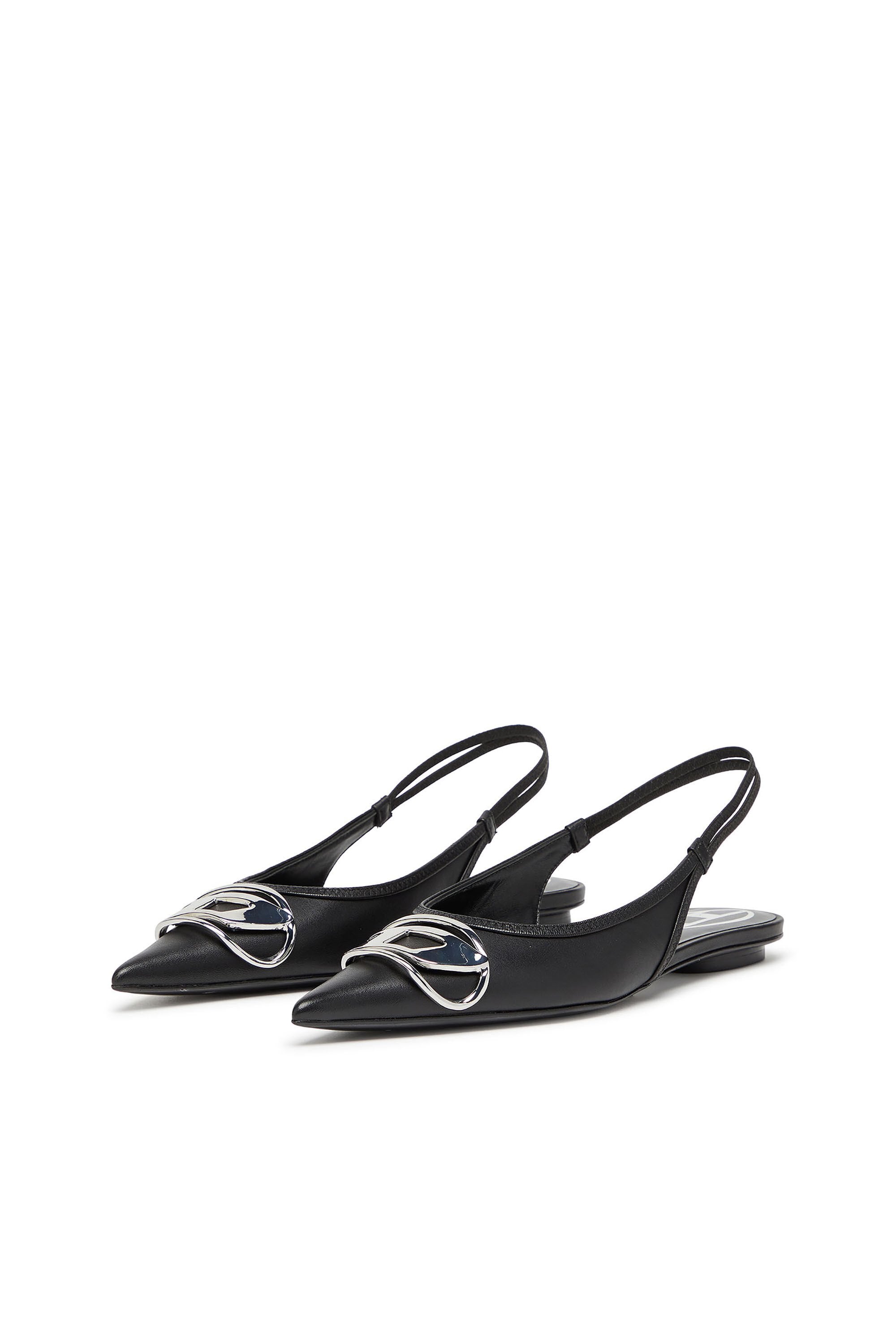 Women's D-Venus-Slingback flats in nappa leather Black
