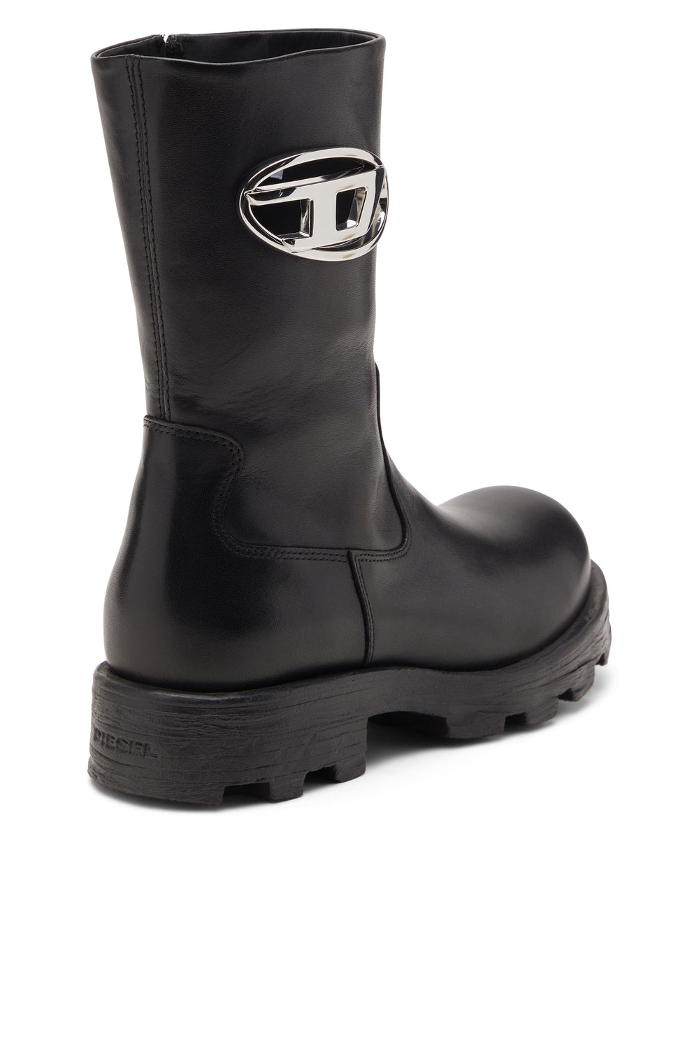 Women's D-Hammer-Biker boots in shiny leather Black