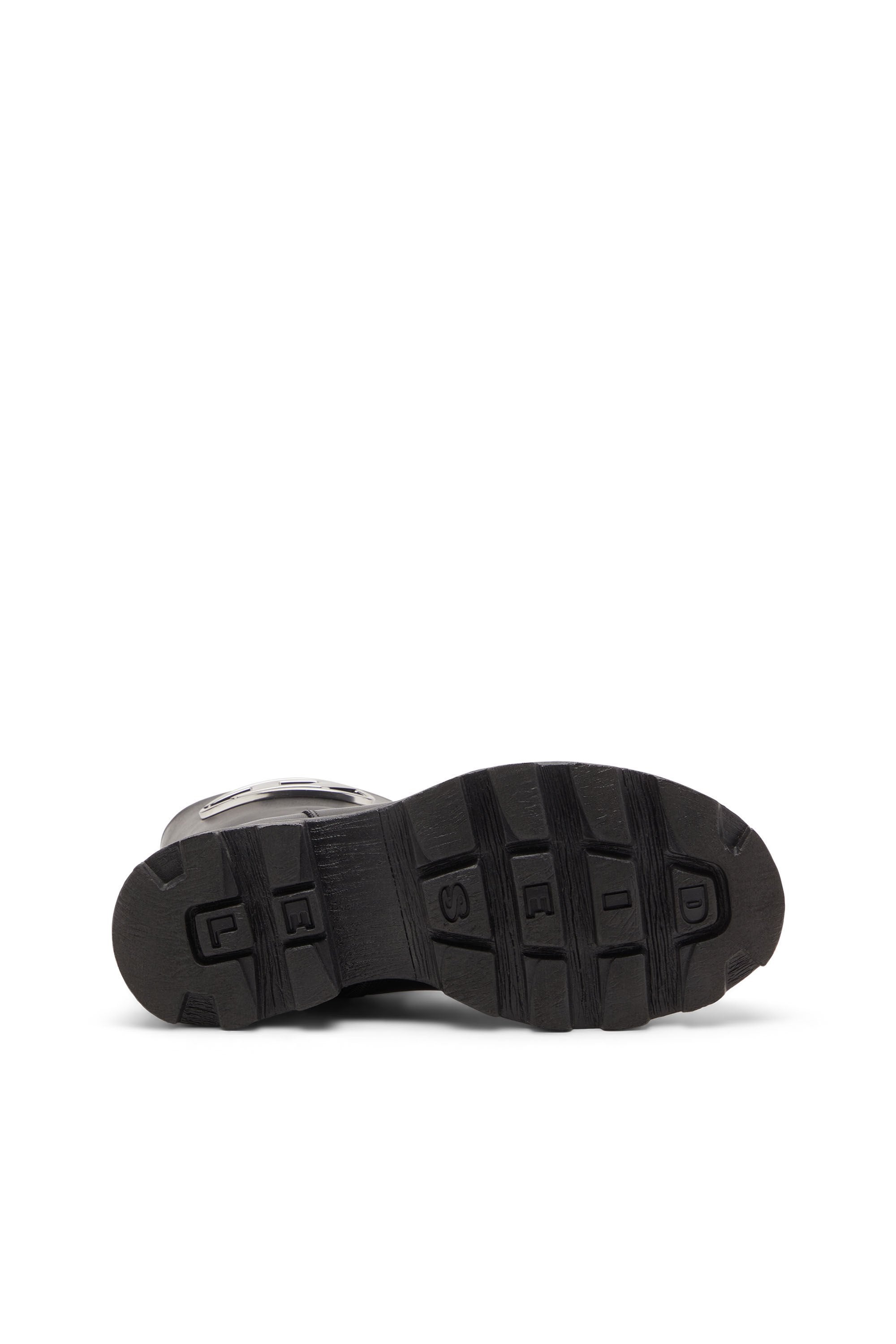 Women's D-Hammer-Biker boots in shiny leather Black