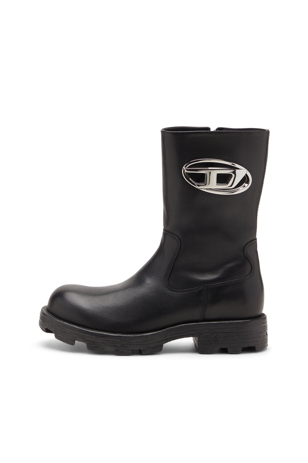 Women's D-Hammer-Biker boots in shiny leather Black
