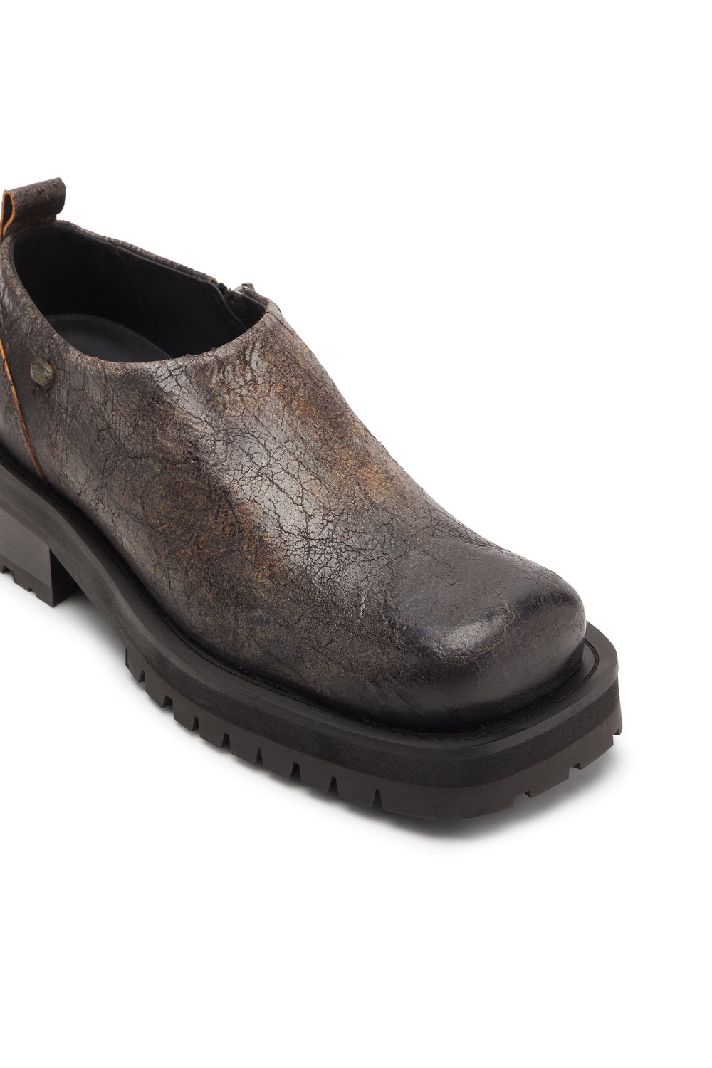 Men's D-Texan-Zipped shoes in distressed crackled suede Brown