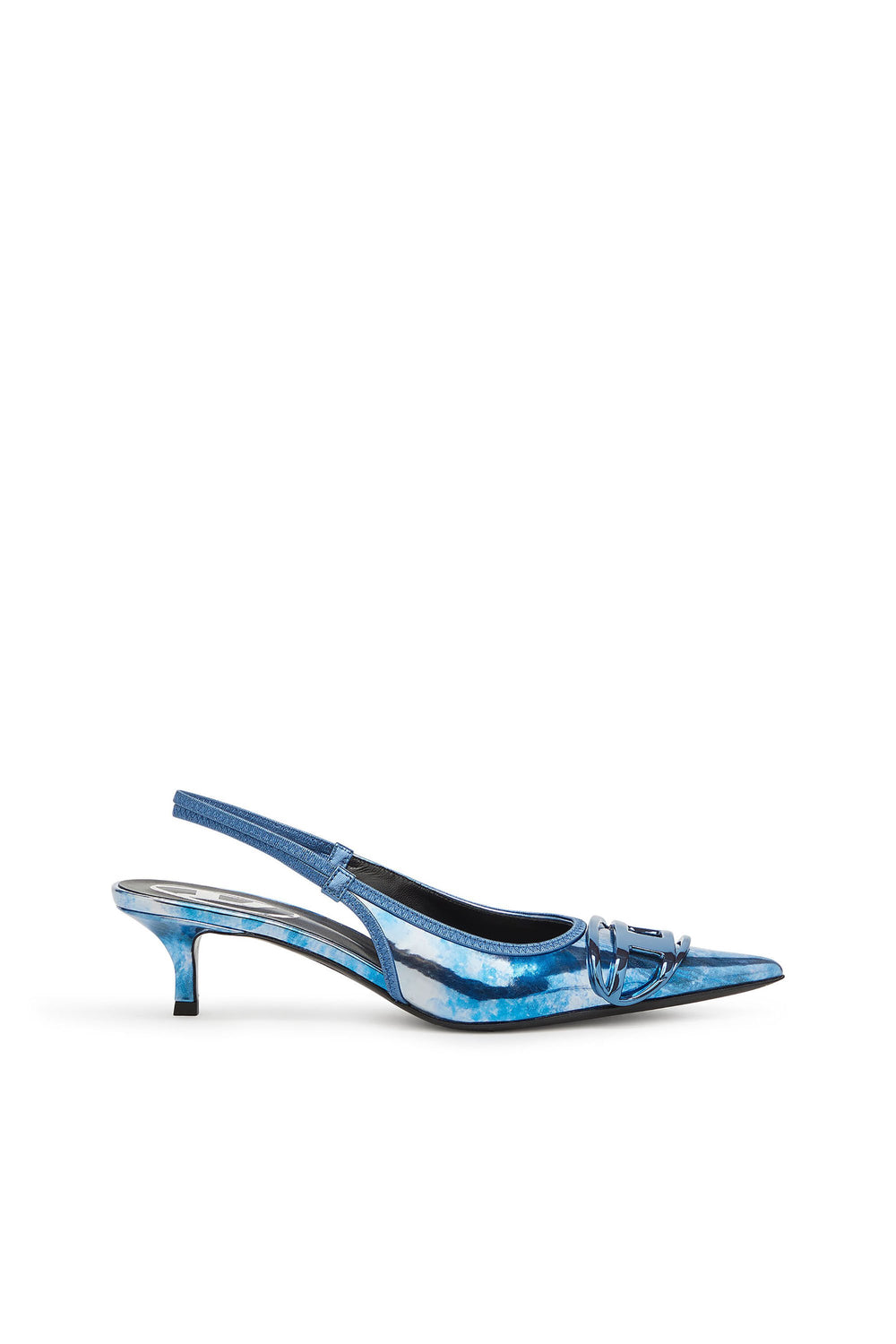 Women's D-Venus-Two-tone metallic slingback pumps Blue