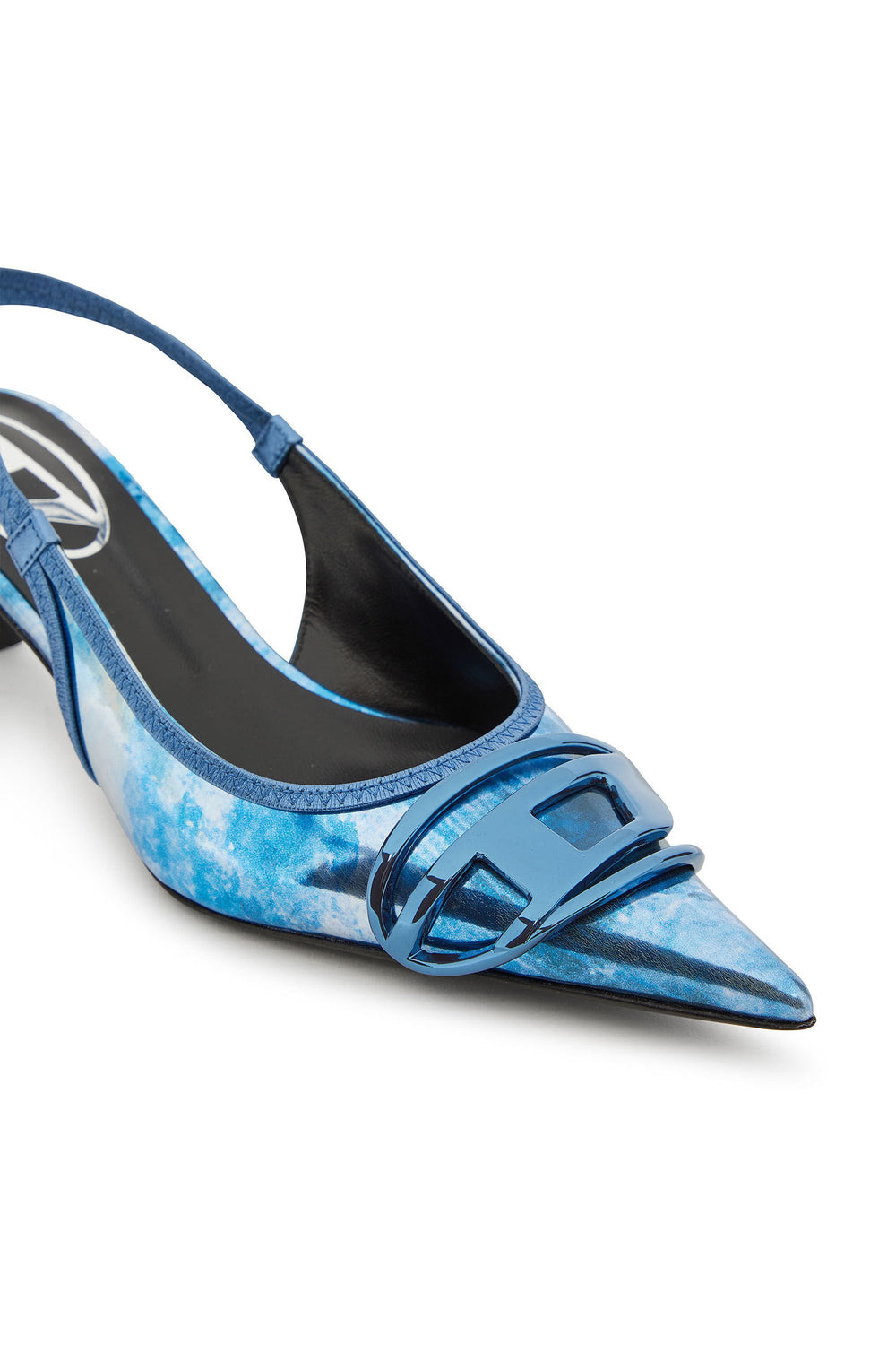 Women's D-Venus-Two-tone metallic slingback pumps Blue