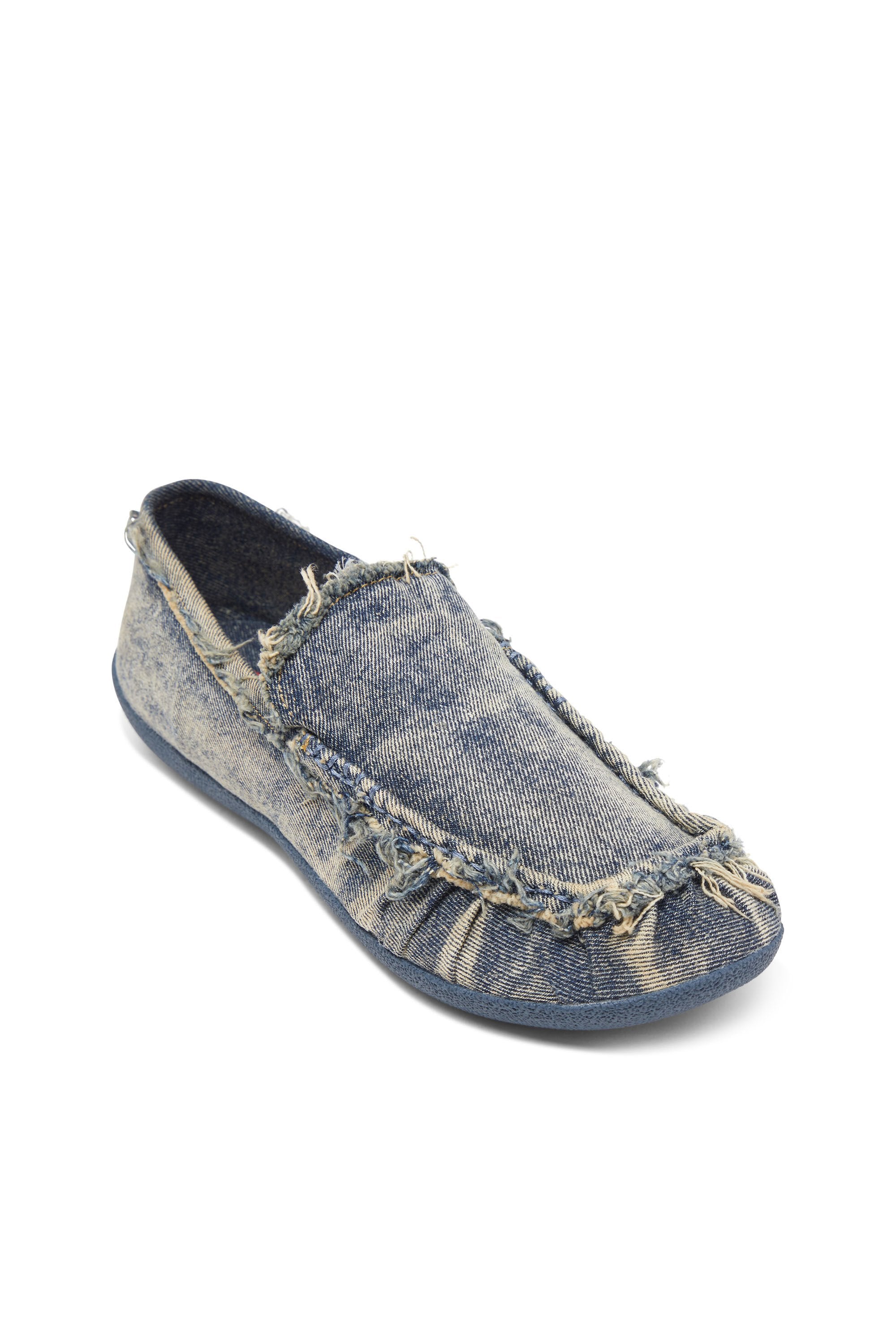 Men's D-Shock-Distressed denim loafers Blue