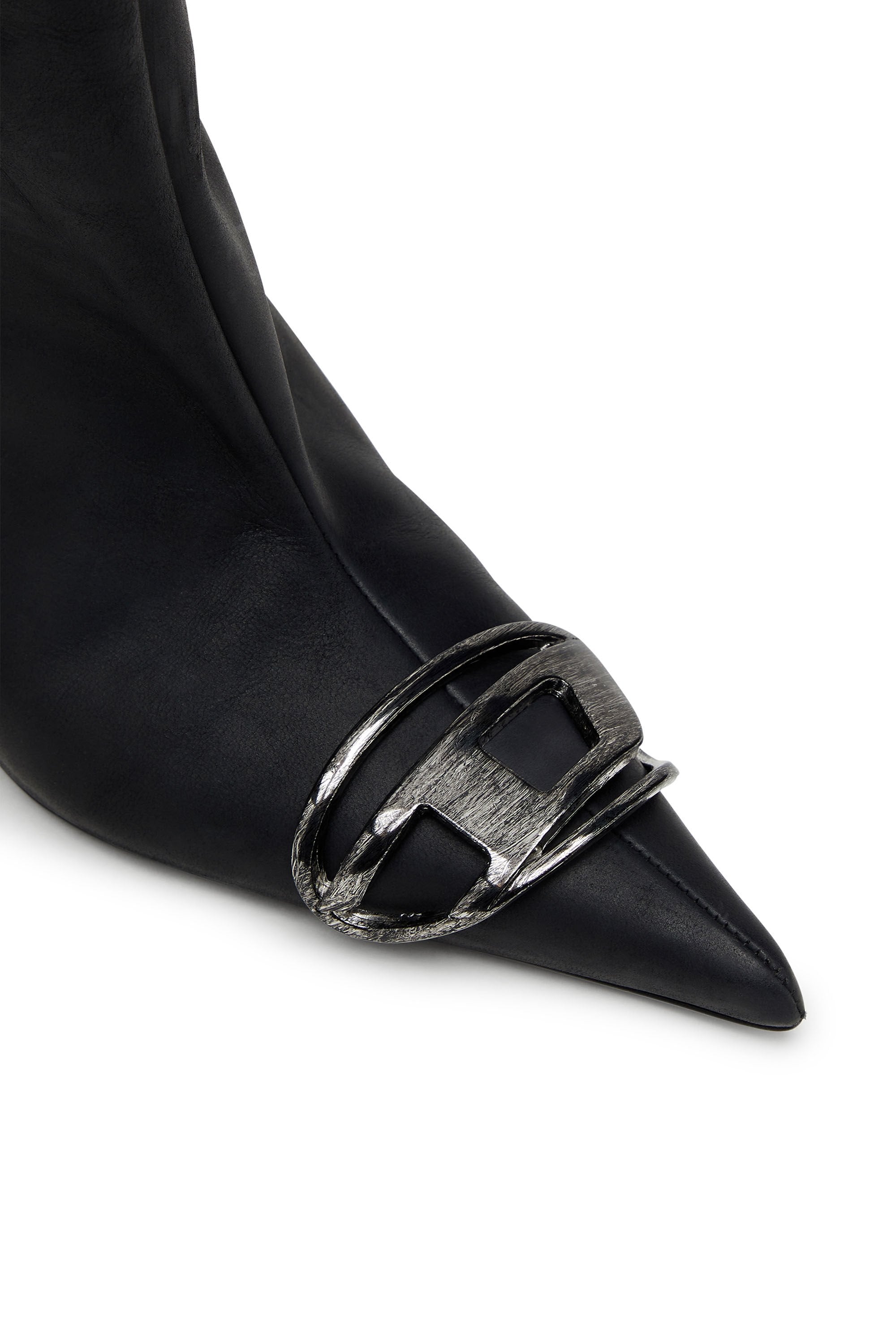 Women's D-Venus-Knee-high boots in oiled leather Black