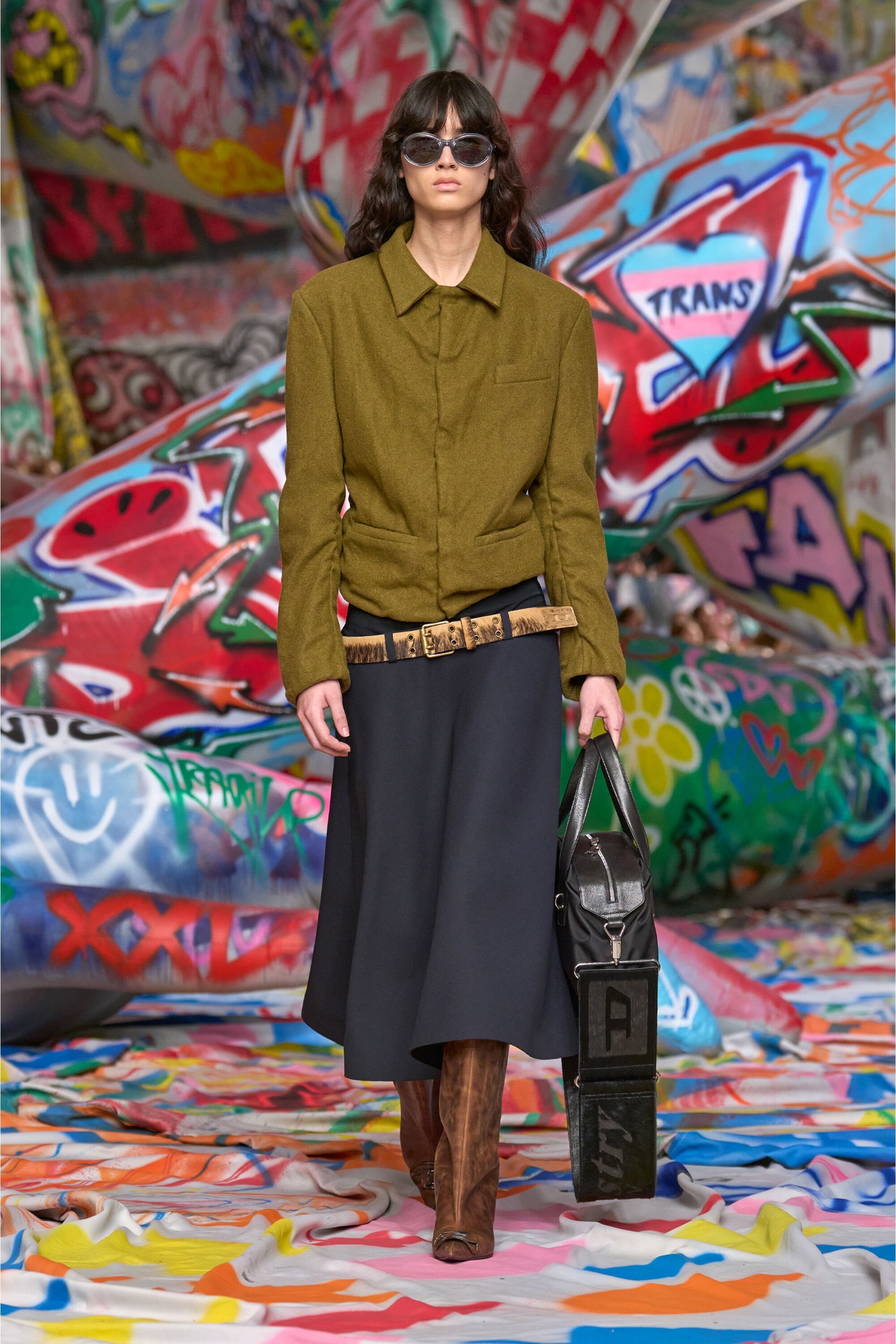 Women's D-Venus-Knee-high boots in oiled leather Black